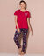 Pyjamashirt met korte mouwen (rood)
