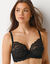 Soutien-gorge forme emboîtante tulle brodé Narcisse -avec armatures (noir)