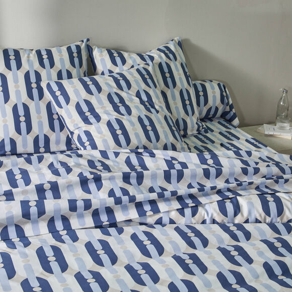 Bedlinnen Palma - katoen (blauw)