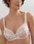 Soutien-gorge coton dentelle imprim&eacute; fleurettes Coria - avec armatures (ivoire)