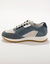 Leren sneakers met contrasterende fantasiepasjes (grijsblauw)