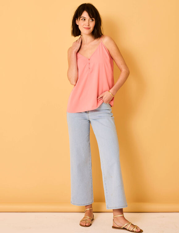 Caraco uni, polyester recyclé(**) (rose)