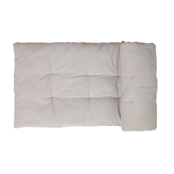 Long coussin de canap&eacute; chenille (gris perle)