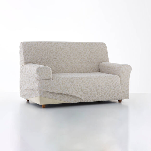 Rekbare zetelhoes, grafisch vlekkenmotief (beige)