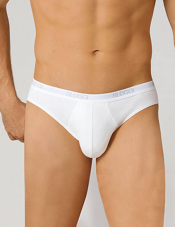 Slip fermé forme mini  - lot de 3 (blanc)