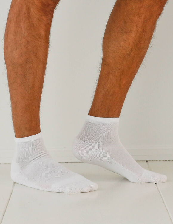 Quarter sportsokken - set van 5 paar (wit)