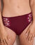 Slip in microvezel en geborduurde tule Caminata (pruim)