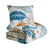 Lakenset Palma met palmbladerenprint, in katoen (wit)