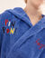 Badjas voor kinderen, personaliseerbaar, Pin-pon, met kap (felblauw) Badjas voor kinderen, personaliseerbaar, Pin-pon, met kap (felblauw)