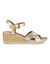 Sandalen met sleehak Ischia Corda (goudkleurig)