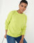 Trui met ronde hals, fantasietricot met zachte touch (anijs)