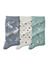 Bedrukte sokken - set van 3 paar (blauw / groen)
