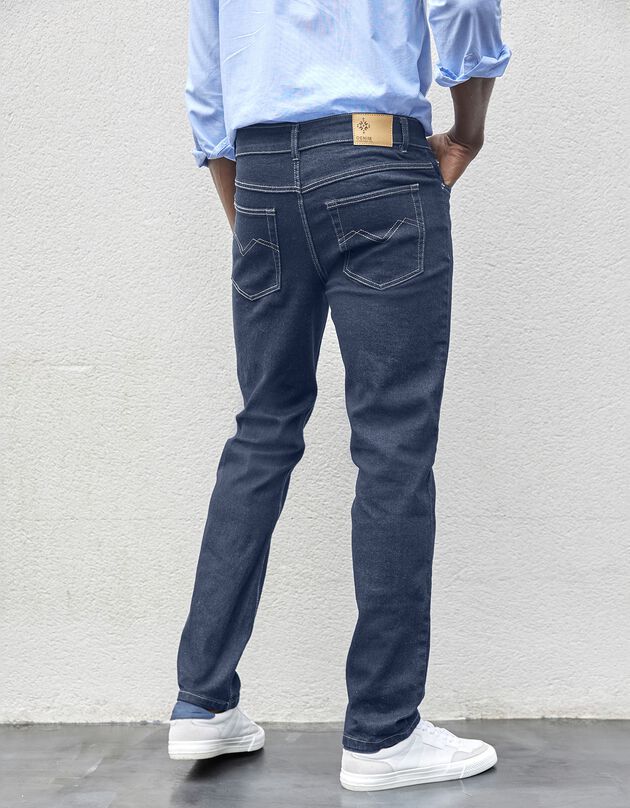 Jeans met 5-zakkenmodel, rekbaar katoen - binnenpijplengte 72 cm (raw)