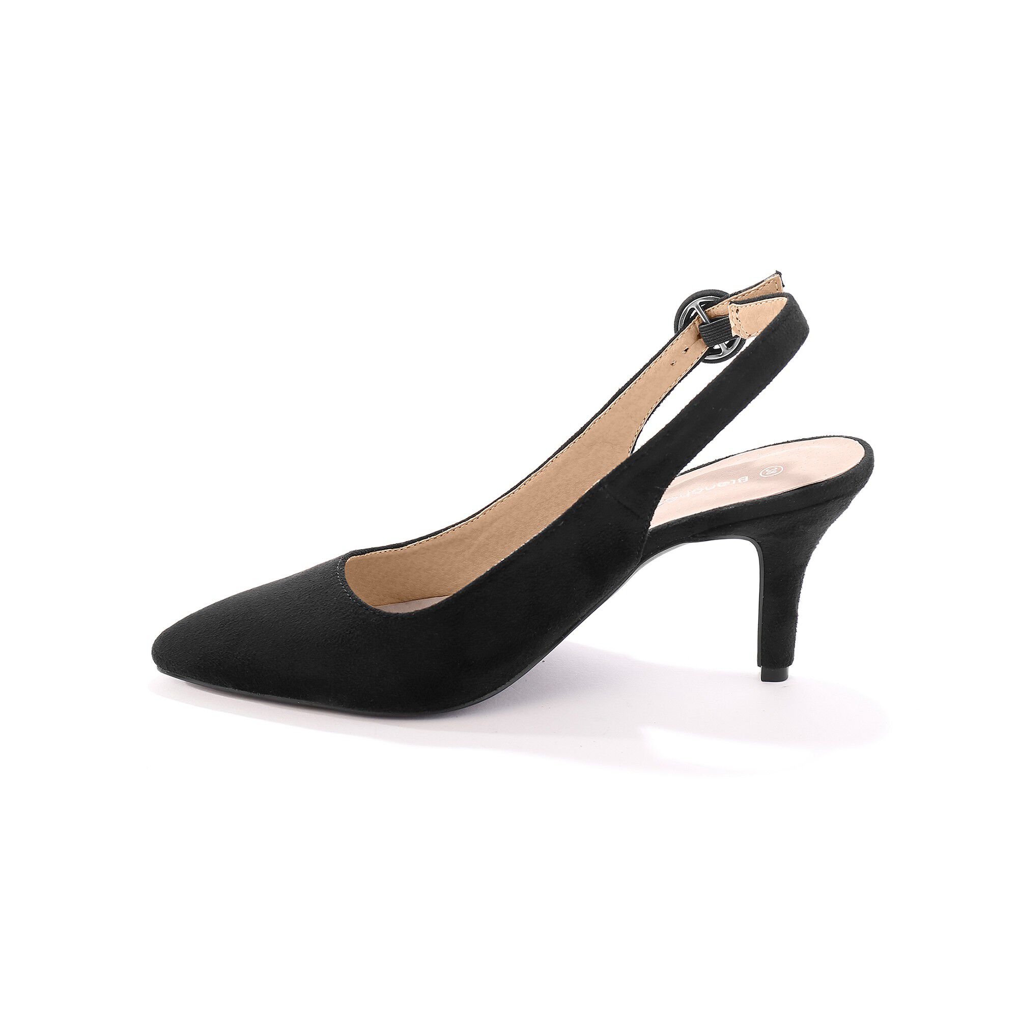 Pumps in suedine met riempje | Blancheporte