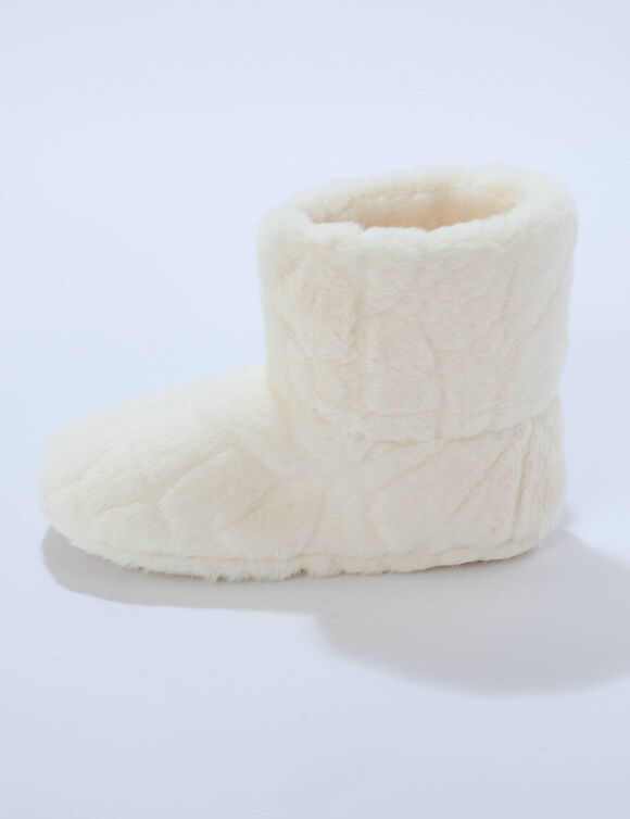 Chaussons botillons fourrés (ecru)