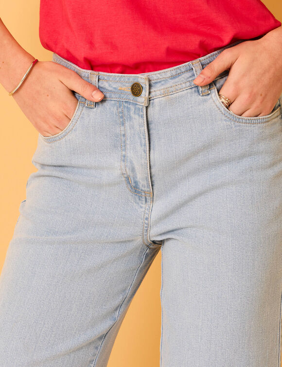 Jean large, 5 poches (bleached)