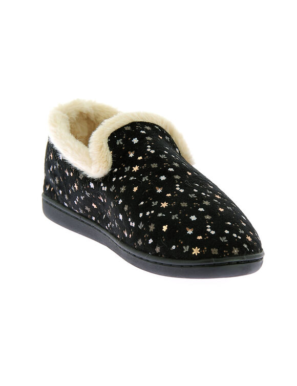 Pantoufles style charentaises (zwart)