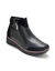 Sneakers in tweekleurig leer - marine/wit (zwart)