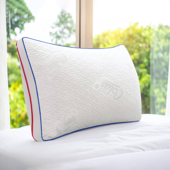 Zomer/winter hoofdkussen, stevig comfort, moduleerbaar (wit)