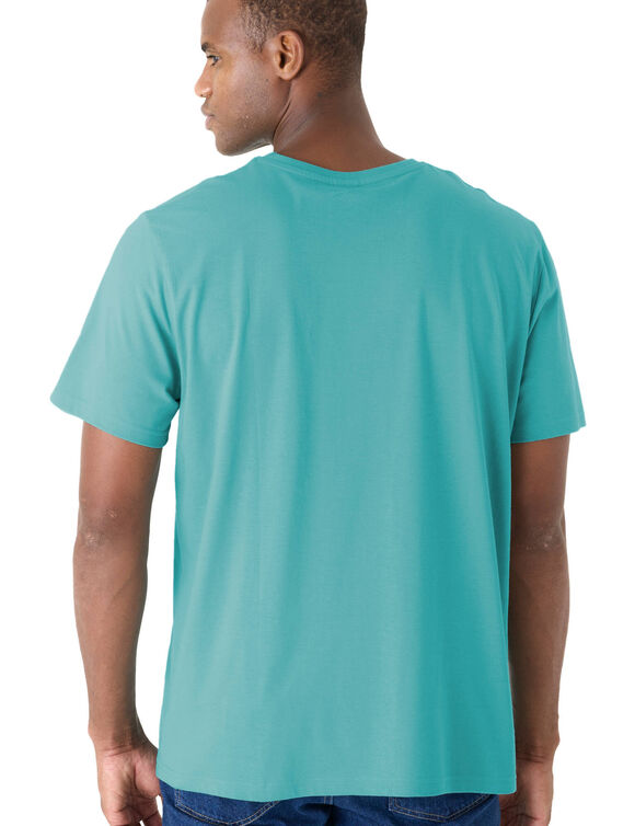 T-shirt col rond manches courtes - lot de 3 (aqua + vert eau + marron)