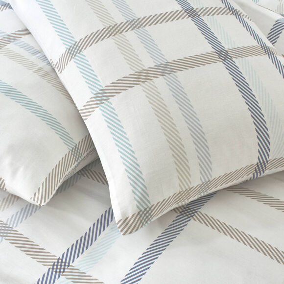 Linge de lit Karl imprim&eacute; &eacute;cossais - coton 52 fils/cm&sup2; (&eacute;cru)