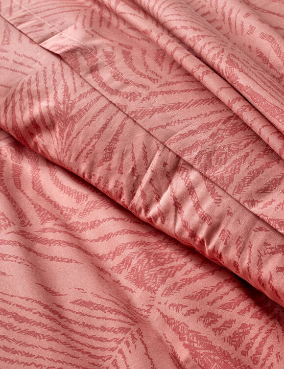 Linge de lit imprimé Marie coton (bois de rose)