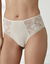 Culotte microfibre et dentelle stretch forme "tanga" taille haute - lot de 2 (noir + coquillage)