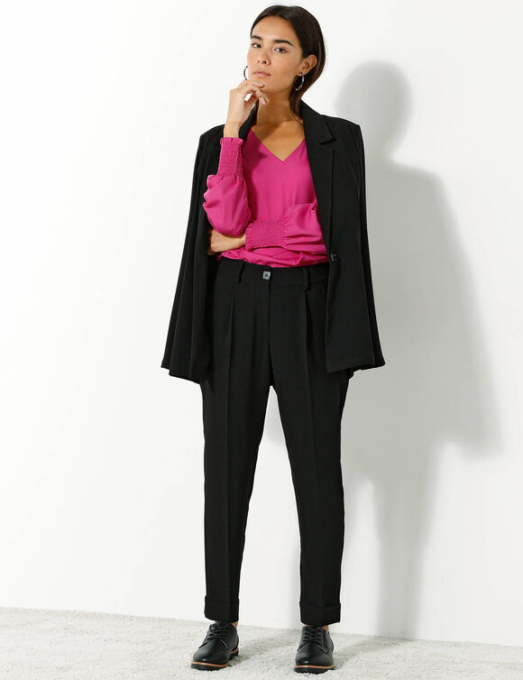 Pantalon 7/8ème fuselé fluide (noir)