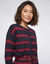 Gilet ray&eacute; (marine / bordeaux)
