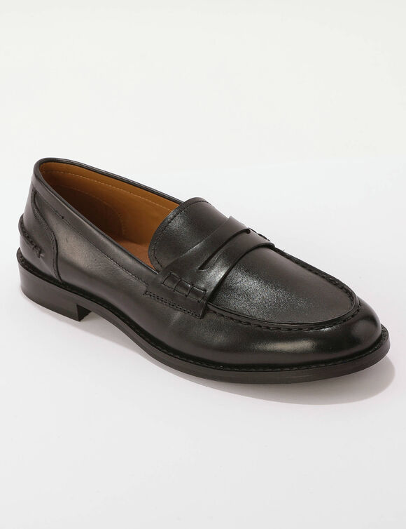 Mocassins cuir lisse (noir)