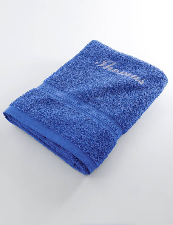 Collection serviettes de bain personnalisables confort moelleux (bleu dur)