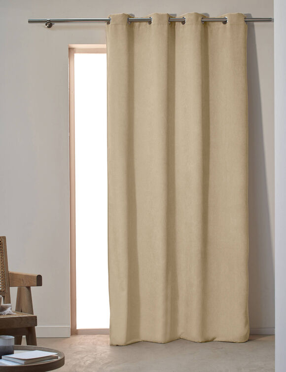 Rideau velours côtelé (beige)