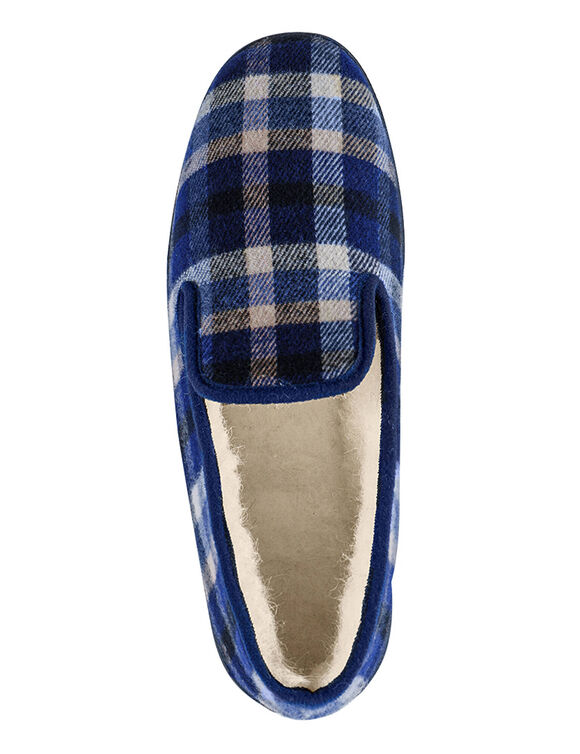 Charentaises homme fourr&eacute;es - jusqu'au 47 (bleu)