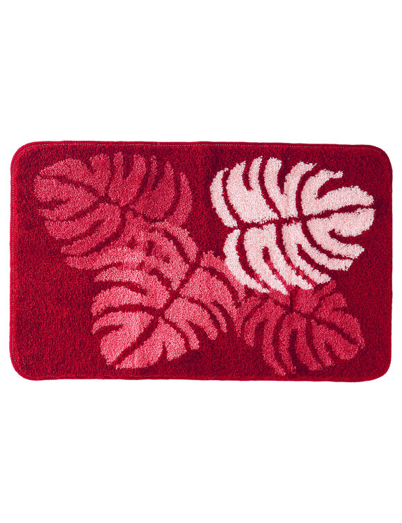 Tapis de bain motif jungle (prune)