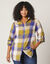 Lang hemd in flanel met grote ruiten (mosgroen / ecru)