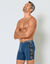 Lange boxer, bedrukt opzij, shortmodel - set van 2 (zwart + blauw)