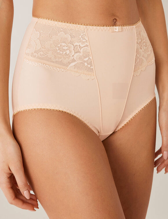 Gaine amincissante dentelle et microfibre (peau)