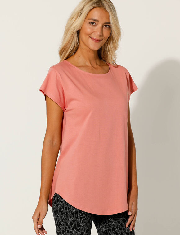 T-shirt met korte mouwen (perzik)