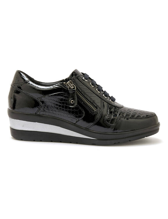 Derbies à lacets, petit compensé (noir)