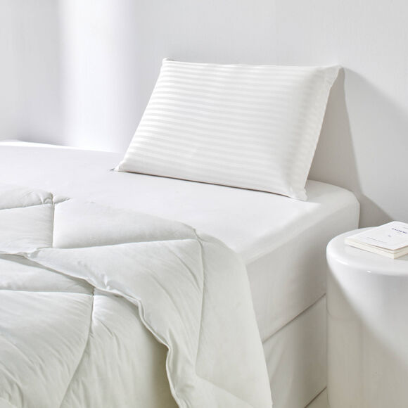 Oreiller ergonomique en mousse &agrave; m&eacute;moire de forme (blanc)