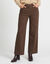 Ruime broek met gestikte plooien (chocolade)