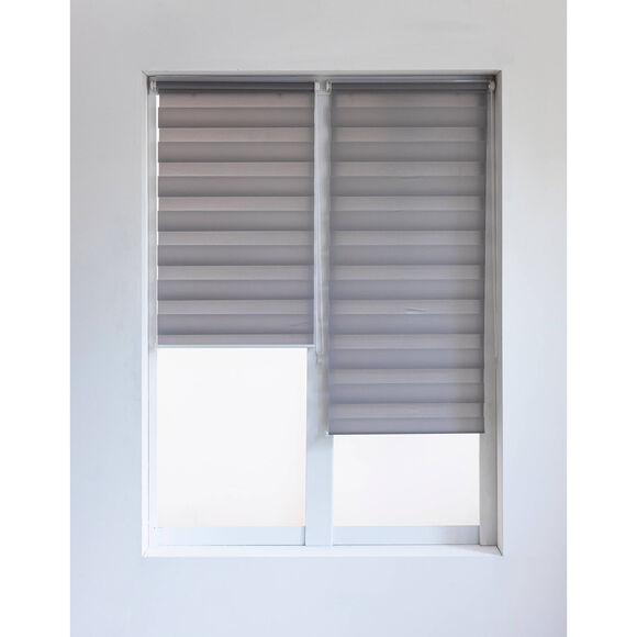 Store jour/nuit &agrave; clipser (gris perle)