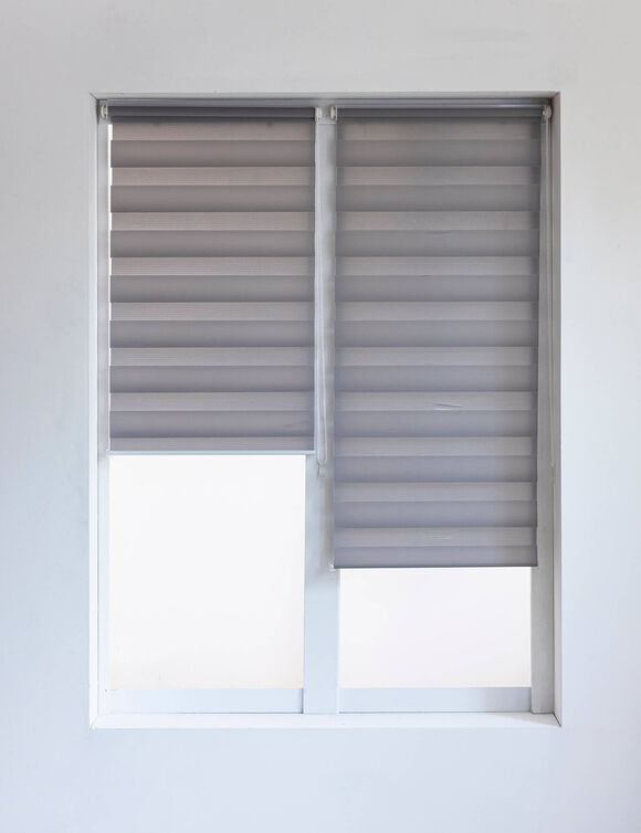 Store jour/nuit à clipser (gris perle)