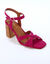 Sandalen van splitleer met hak (fuchsia)