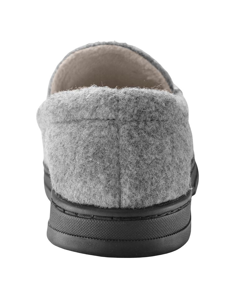 Pantoufles homme feutrine, gris Pantoufles homme feutrine, gris, hi-res image number 4