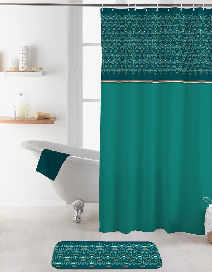 Douchegordijn met art deco print, bedrukt Blancheporte