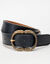 Riem met goudkleurige gesp (zwart)