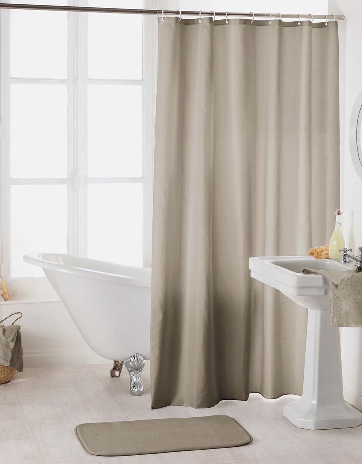 Effen douchegordijn Essencia, taupe Blancheporte