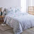 Linge de lit Julie en coton imprimé herbier (blanc / rose)