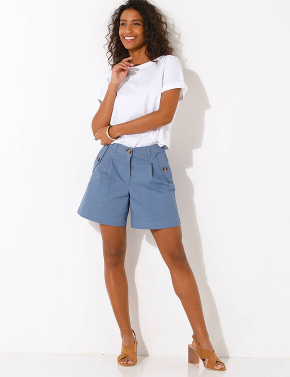Wijde short (grijsblauw)